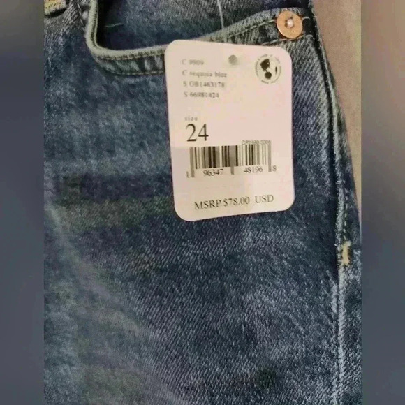 NWT Free People jeans size 24 ***missing button*** - Picture 3 of 6